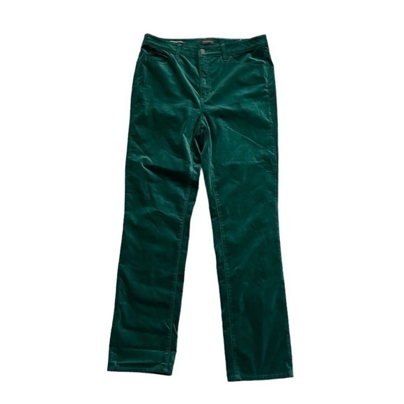 Talbots Velveteen Green Straight Leg Pants‎ - Picture 2 of 9